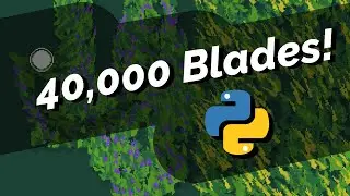 I simulated 40K blades of realtime grass with Python