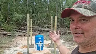 Well is  installed, Pump house  build part one