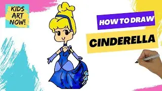 How to Draw Cinderella - Cute!