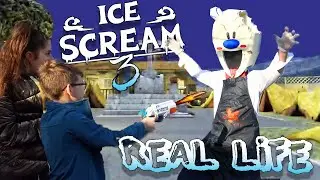 ICE SCREAM 3 camping in Real life!  Мороженщик 3 в Палаточном городке в Реальной жизни АЙС СКРИМ 3