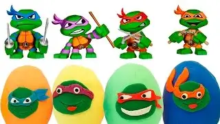 Киндер Сюрприз Игрушки Открываем плей до яйца Черепашки Ниндзя