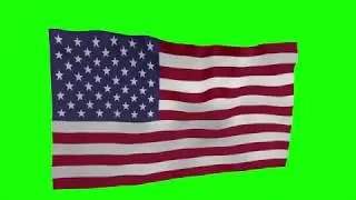 4K Free Waving Flags on Green Screen