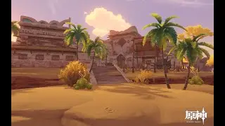Simple Desert Village - Serenitea Pot GenshinImpact 簡單沙漠村 - 塵歌壺 原神