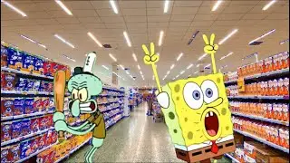 Spongebob and Squidward Skittles meme