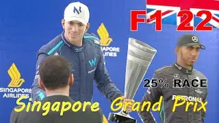 F1 22 25%Race at Singapore Grand Prix  /PS4