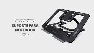 Suporte para Notebook Ergo LSP14 | Preto, Resistente e Ajustável!