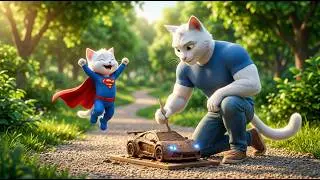 I Built a Supercar from MUD! 😱🚗🟤 | Heartwarming 3D Cat Story (A1-A2 Level)