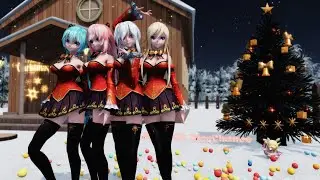 ♥ MMD 4K 2023 Marry Christmas  ♥爽快奪回Sunlight• Haku•Luka•Miku•Lily ❤◕㉨◕❤