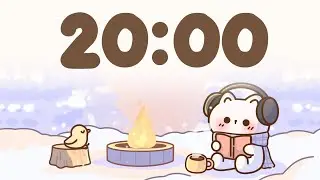 20 Minute Timer for classroom 🐱 Chill & Study Focus Music