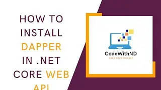 How to install Dapper in .net core web