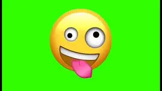 Crazy emoji 🤪 green screen Free download - Free copyright