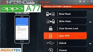 OPPO A77 CPH1715 Mediatek successfully frp lock remove done by inferno unitool.