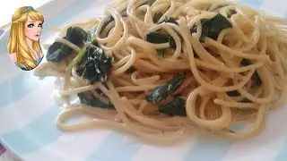 Espagueti blanco con ESPINACAS (Español Latino)