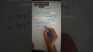 Convert Decimal degrees to degrees, minutes, seconds