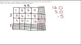 multiplying a whole number and decimal by a whole number and decimal using the area model
