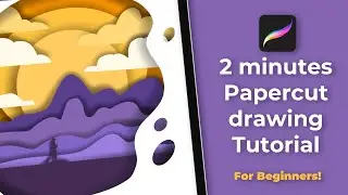 How To Make An Easy Procreate Papercut Illustration (Procreate Tutorial For Beginners)