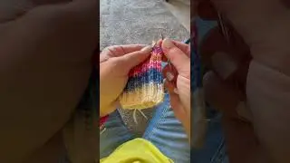 First time trying to knit socks 🧦! So far so 👍 #sockmonster