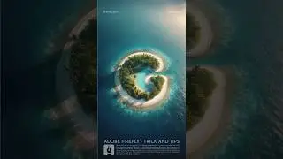 Island in the Open Sea Text Effect #AdobeFireFly #IslandEffect #DigitalPainting