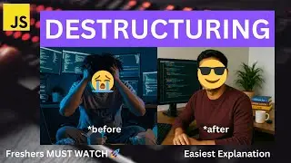 Destructuring in JavaScript EXPLAINED Simply 💡 | Arrays + Objects | Must-Know for React Devs