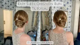 HOW TO: Easy Chignon Bun Tutorial for Medium Length Hair!