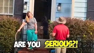 She was skeptical, but COULDN'T turn down a FREE LAWN MAKEOVER