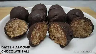 Dates & Almond Chocolate Ball | खजूर और बादाम के चॉकलेटी लड्डू | Healthy Energy Ball | Kids Recipe
