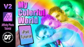 Affinity Photo V2 tutorial iPad, I create a colorful graphic using power duplicate, blends and more.