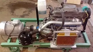 Компрессор из ДВС (ВАЗ-2108). Первый запуск, обкатка. The first launch, running.