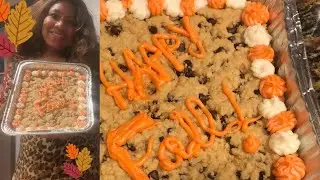 Giant Cookie for Fall! Make Quick & Easy For Any Occasion! #giantcookie #fallbaking #chocolatechip