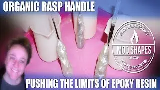 Custom Organic Handles HF Needle Rasps w/Epoxy Resin and Pearlx Pigment