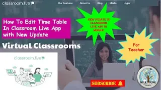 How to edit Timetable in Classroom Live app | How to Schedule timetable in Classroom Live app
