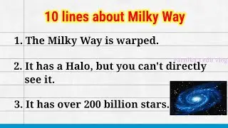 10 Lines on Milky Way in English || Milky Way || 10 Lines Essay