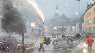 Storm chaos in Germany! 4-inch hail and flood in Duisburg, wind breaks trees, Europe is shocked