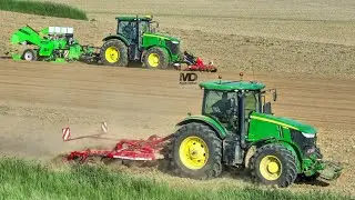 3x John Deere 7R aux plantations de PDT 2023 !