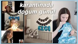 SÜRPRİZ DOĞUM GÜNÜ PARTİSİ | Pasta Yapımı, Süslemeler.. | Karantina Vlog 🎂