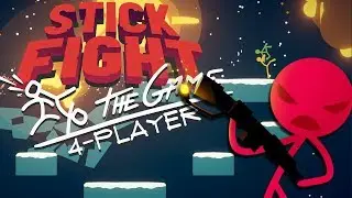 Stick Fight: The Game - #1 - BATTLE WITH STICK FIGURES! (4 Player Gameplay)
