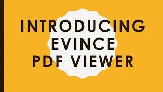 [Intro] Evince | Linux PDF viewer 