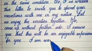 how to write a letter to invite your friend to spend summer holidays