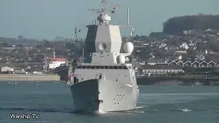 ROYAL NORWEGIAN NAVY HNoMS OTTO SVERDRUP F312 ENTERS DEVONPORT NAVAL BASE AT DEVILS POINT 26-1-24