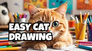 How to Draw a Cute Cat Easy | Easy Drawing for Kids