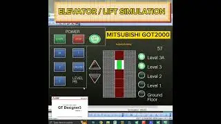 Elevator / Lift Simulation using HMI GOT2000 Mitsubishi 