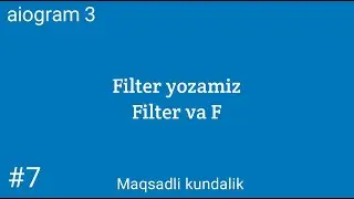 aiogram 3 filter yozamiz | Filter, F