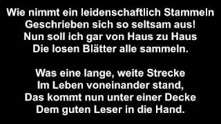 Vorklage (Johann Wolfgang von Goethe)