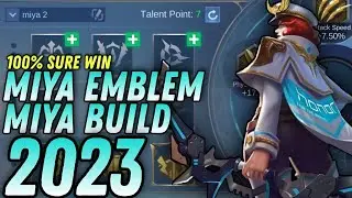 Miya Emblem and Build set 2023 | miya emblem | top global miya build - mobile legend