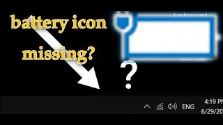solved! the easiest way to fix the battery icon not showing in taskbar in windows 10\8\7