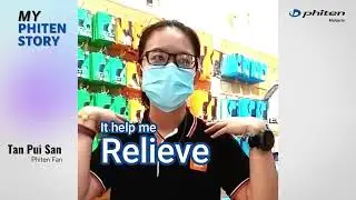 How the Phiten Bracelet (use as a Necklace) Helps Ms Tan to Recover Faster from Stiff Shoulders