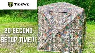 The Fastest Pop-up Blind in the World?!? TideWe Pop-up Ground Blind!