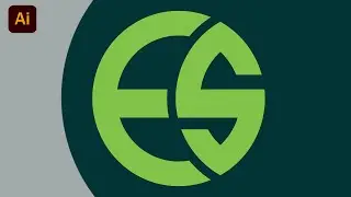 ES Letter logo in Adobe Illustrator #shorts
