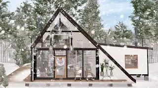A-frame Cozy Christmas Cabin House ❄️🎄 Christmas home tour | Christmas decoration ideas