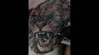 REALISTIC LION TATTOO TIMELAPSE 🦁 Тату лев на груди для мужчин | 